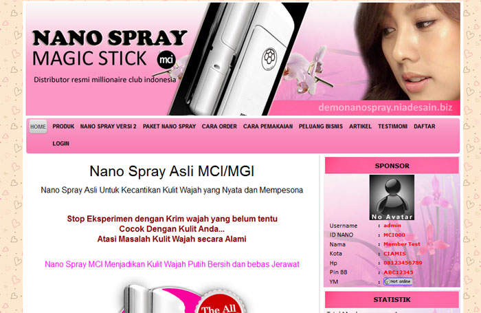Support System Nano Spray MCI
